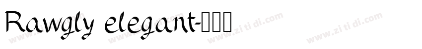Rawgly elegant字体转换